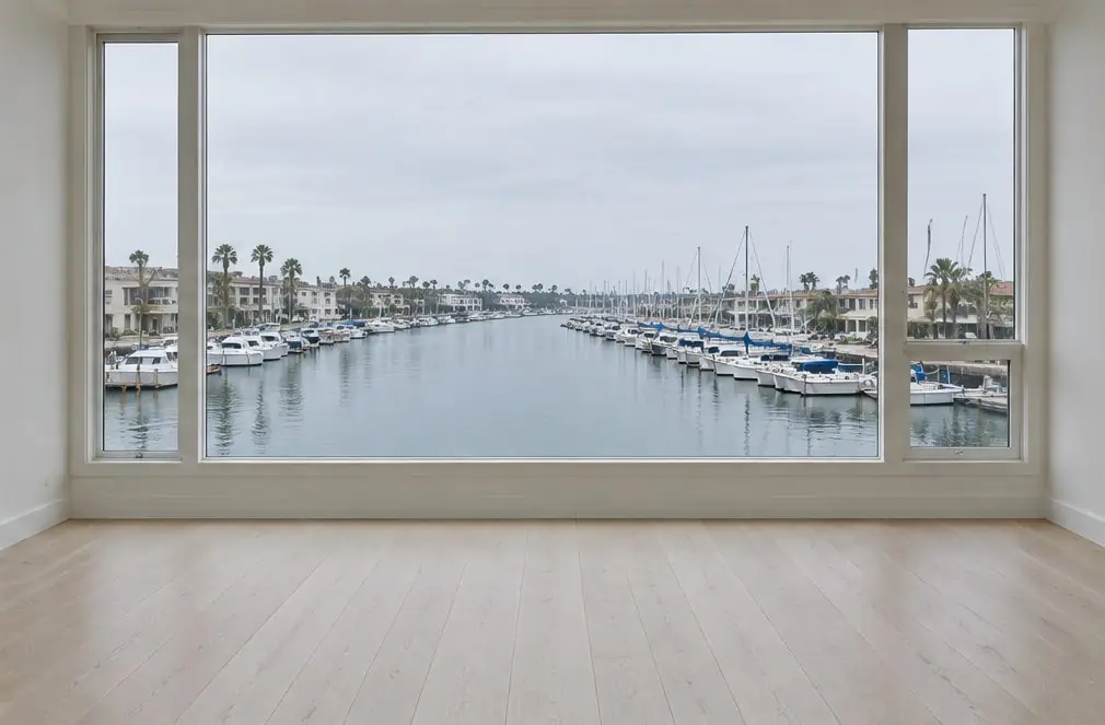 Illustration: a hardwood floor in a typical Channel Islands Harbor and Mandalay Bay home